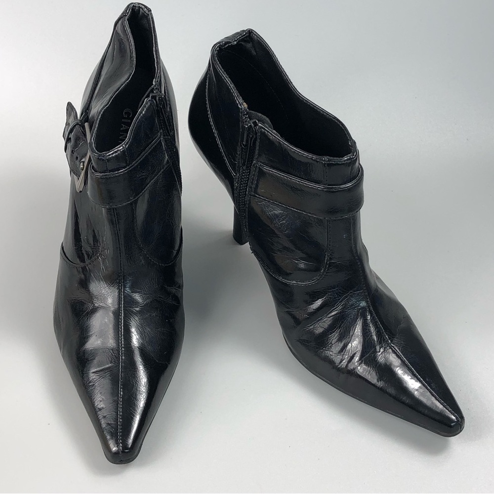 Gianni Bini Black Pointed Toe Ankle Booties Size 6M - Picture 7 of 13